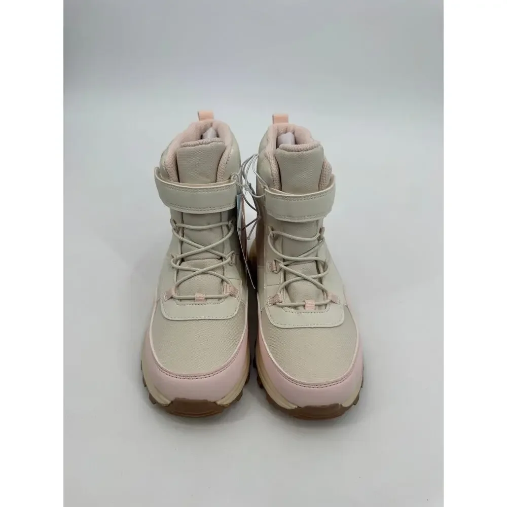 Cat & Jack Frankie Winter Snow Boots Girls Size 3 Pink Beige Insulated NWOB